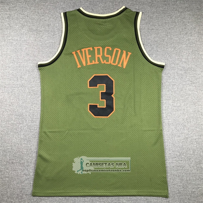 Camiseta Philadelphia 76ers Allen Iverson NO 3 Mitchell & Ness 1996-97 Verde
